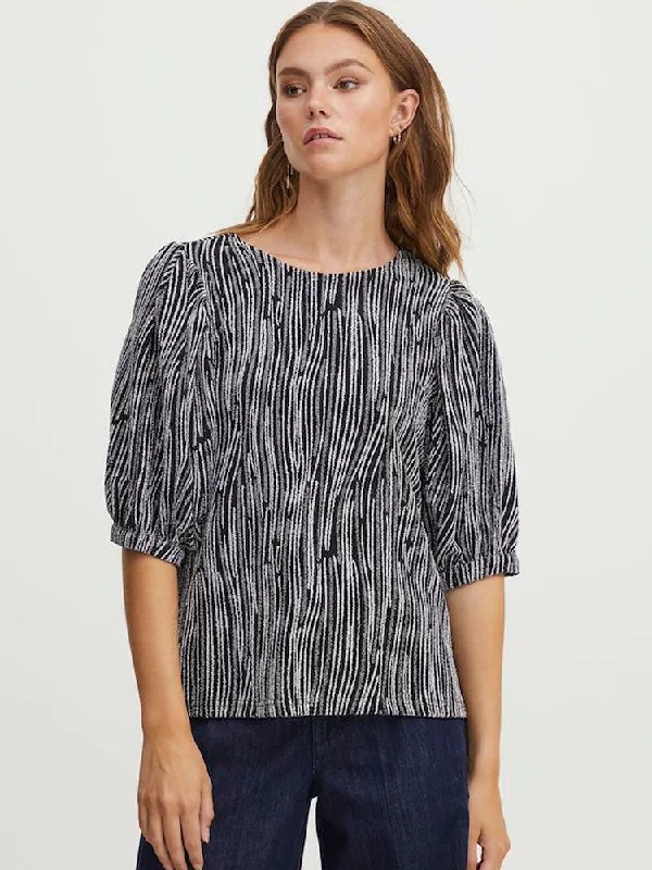 Pulz PzMalia Blouse Silver Chic Sleeveless Blouse