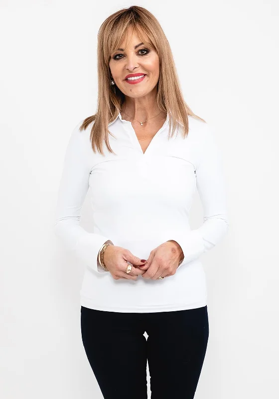 No2moro Anna Blouse, White Relaxed Fit Blouse