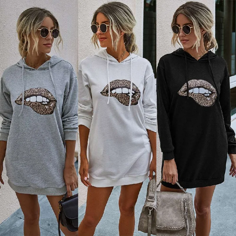 Fiery Kiss: Autumn Lip Heat Transfer Hooded Sweater Lightweight Heavyweight Midweight Fiery Kiss: Autumn Lip Heat Transfer Hooded Sweater Lightweight Heavyweight Midweight