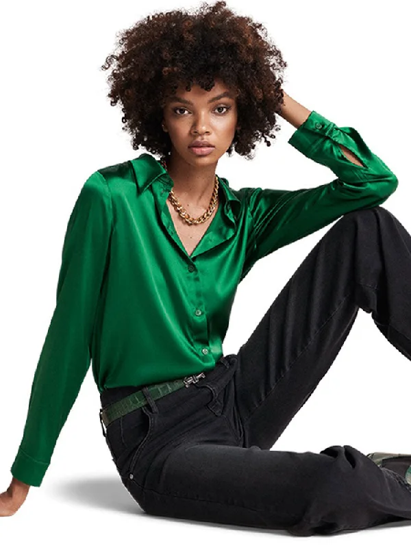 Riani Silk Blouse Emerald Soft Modal Blouse