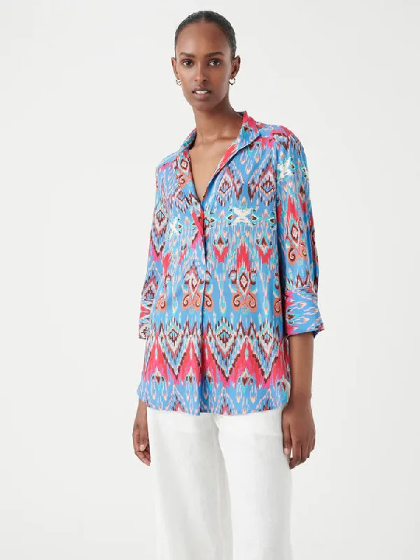 Dea Kudibal Kami EV Blouse Ikat Malibu Short Sleeve Blouse
