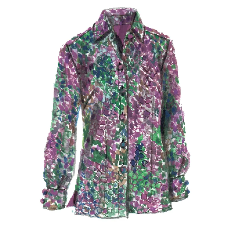 Animal Print Blouse Slim Fit Blouse