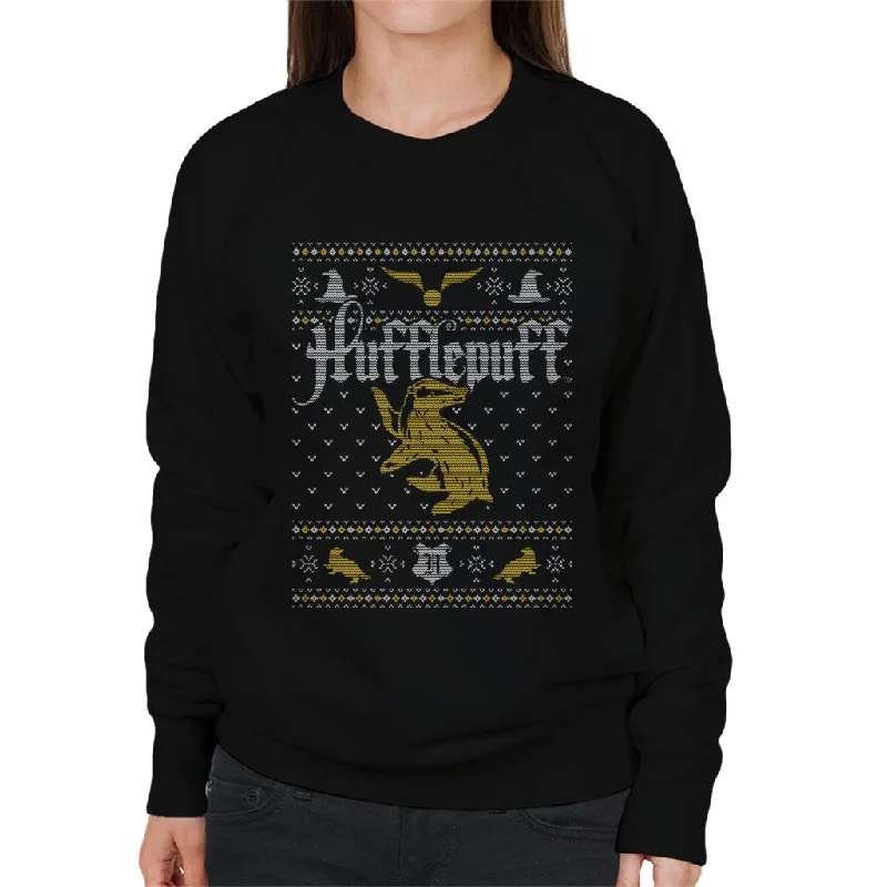 Harry Potter Christmas Hufflepuff Women's Sweatshirt Hoodie with Pattern Geometric Abstract Harry Potter Christmas Hufflepuff Women's Sweatshirt Hoodie with Pattern Geometric Abstract