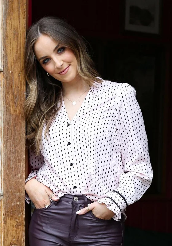 Rant & Rave Meredith Blouse, Pink Backless Summer Blouse