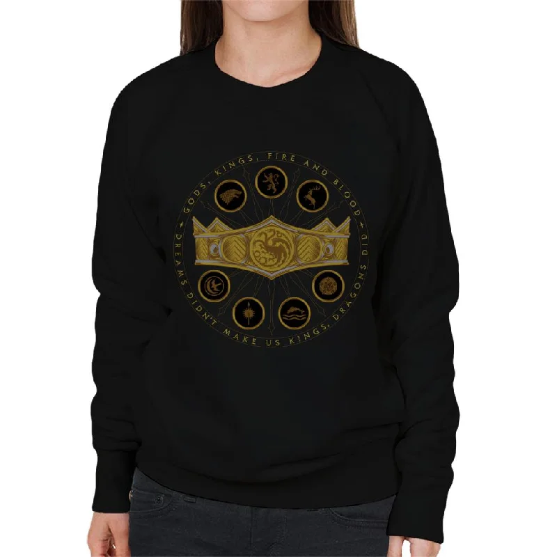 House Of The Dragon Dreams Didn't Make Us Kings Dragons Did Women's Sweatshirt Hoodie with Ribbed Hem Stretchable Secure House Of The Dragon Dreams Didn't Make Us Kings Dragons Did Women's Sweatshirt Hoodie with Ribbed Hem Stretchable Secure