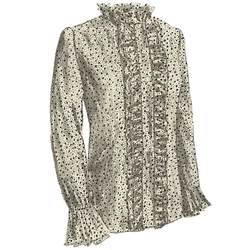 The Not-Incognito Ruffle Blouse Casual Relaxed Blouse