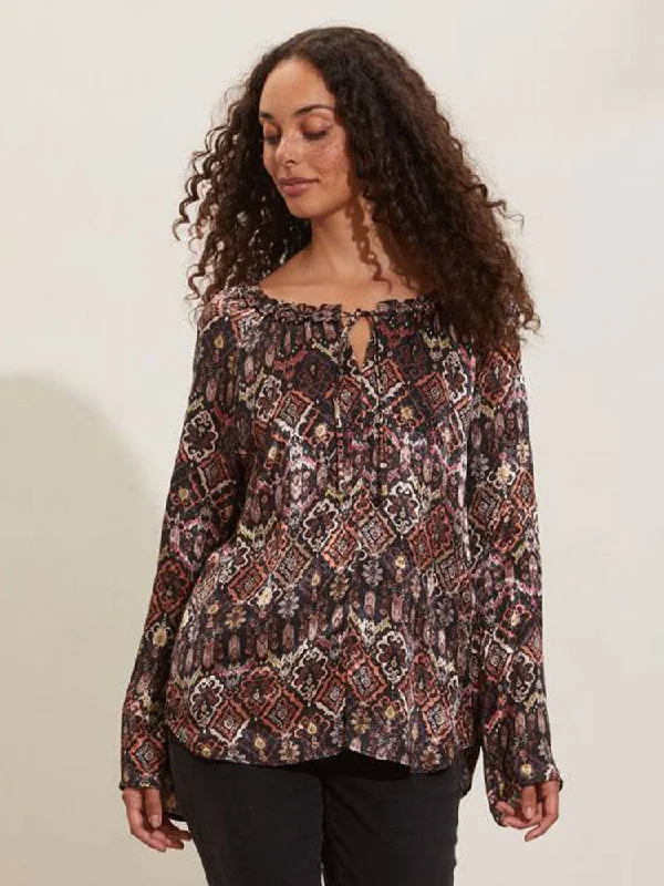 Odd Molly Susanna Blouse Deep Asphalt Casual Stripe Blouse