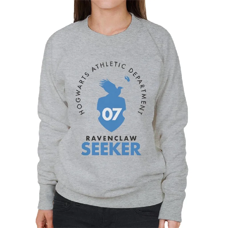 Harry Potter Quidditch Athletic Dept Ravenclaw Seeker Women's Sweatshirt Hoodie with High Neck Warm Protective Harry Potter Quidditch Athletic Dept Ravenclaw Seeker Women's Sweatshirt Hoodie with High Neck Warm Protective