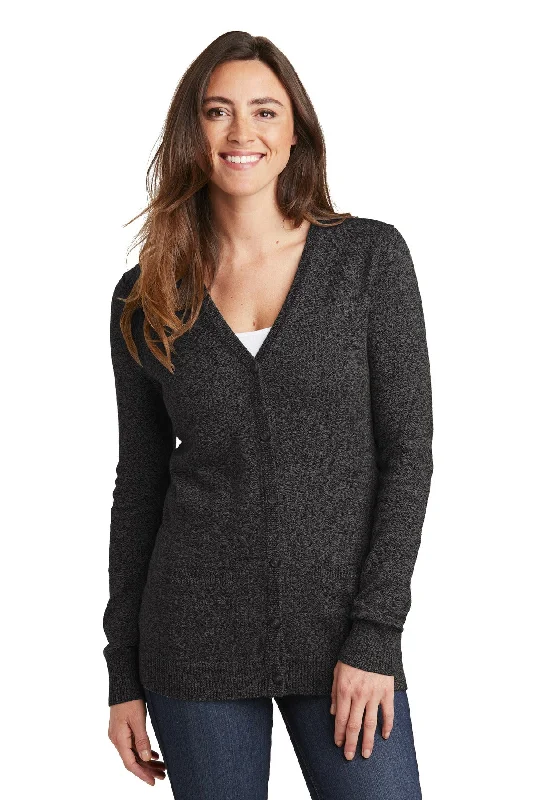 Port Authority ® Ladies Marled Cardigan Sweater. LSW415 Terry Terry Cloth Terry Knit Port Authority ® Ladies Marled Cardigan Sweater. LSW415 Terry Terry Cloth Terry Knit