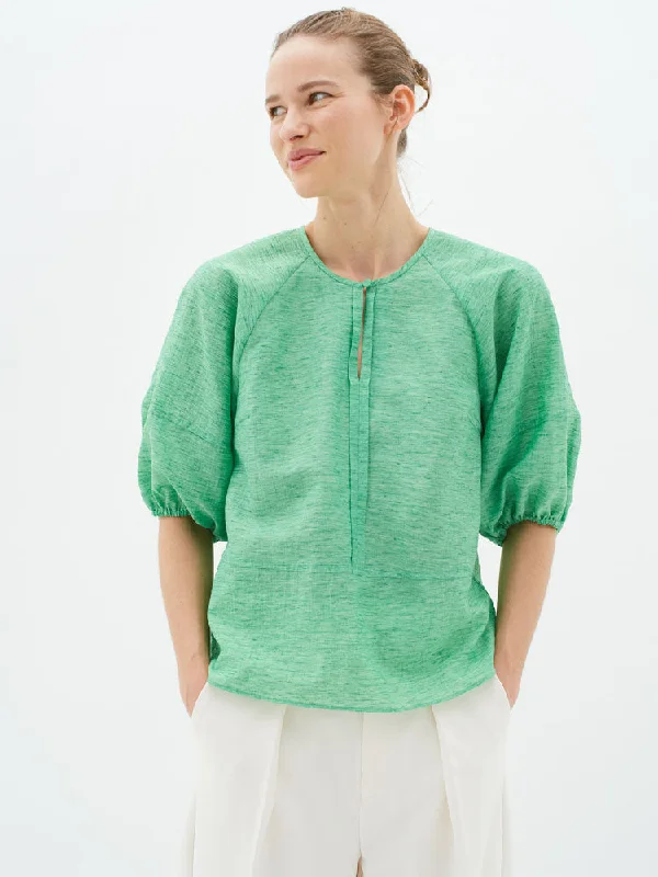 InWear HerenaIW Blouse Emerald Green Modern Work Blouse