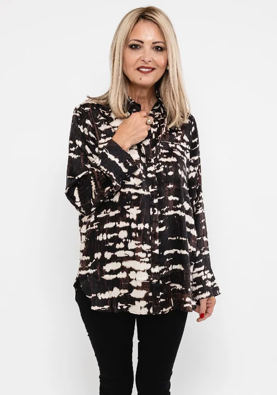 Gerry Weber Print Blouse, Brown Lightweight Tunic Blouse