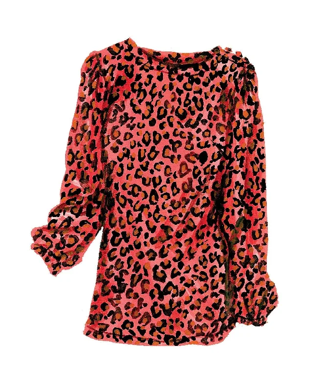 3-Button Blouse Feminine Puff Blouse