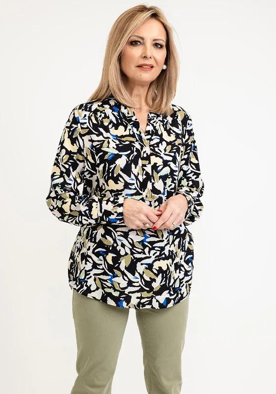 Gerry Weber Abstract Pattern Blouse, Black Multi Business Casual Blouse