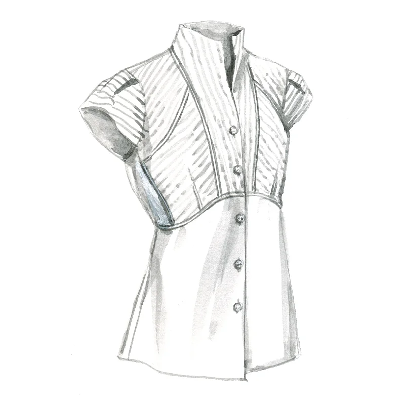 Fenella's Stitch Down Blouse Pastel Color Blouse