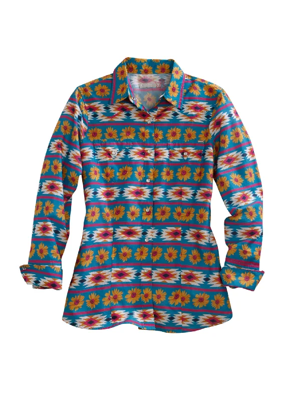WOMENS LONG SLEEVE WESTERN SNAP SHIRT Cozy Warm Stylish