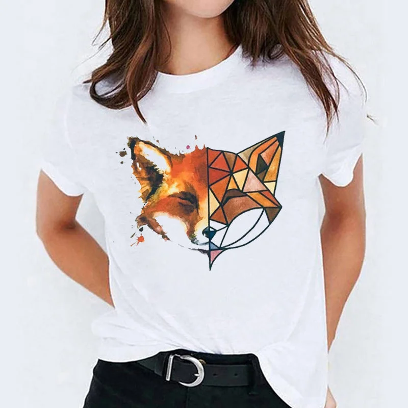 Women Dog Fox Watercolor Pet Funny Fashion Ladies Tops Graphic Womens Tees Female Camisas Lady T-Shirt Harajuku T Shirt T-shirts Spandex Blend Rayon Blend Denim Blend Women Dog Fox Watercolor Pet Funny Fashion Ladies Tops Graphic Womens Tees Female Camisas Lady T-Shirt Harajuku T Shirt T-shirts Spandex Blend Rayon Blend Denim Blend