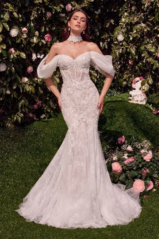 Andrea And Leo -WL031 Strapless Applique Bridal Mermaid Dress