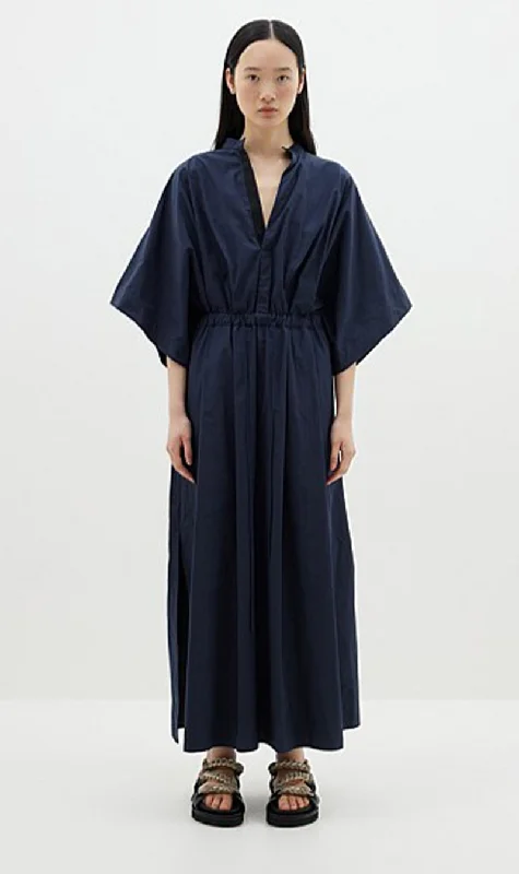 Bassike | Cotton Roll Sleeve Dress - Ink