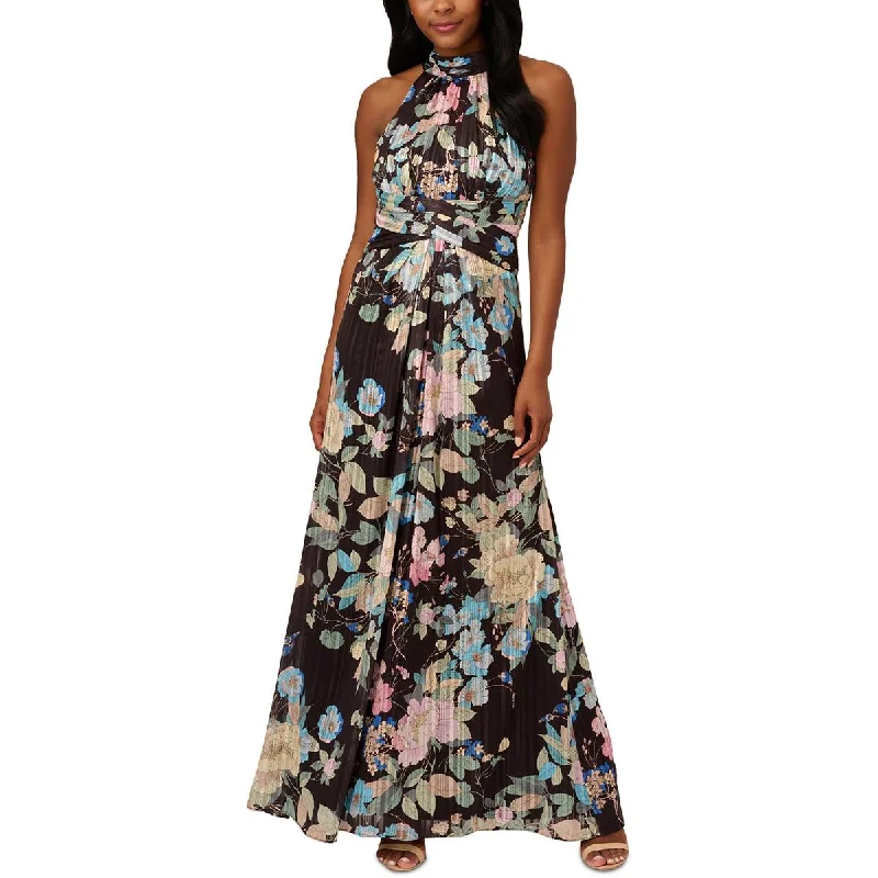 Womens Chiffon Floral Maxi Dress Trendy Ruffled Maxi Dress