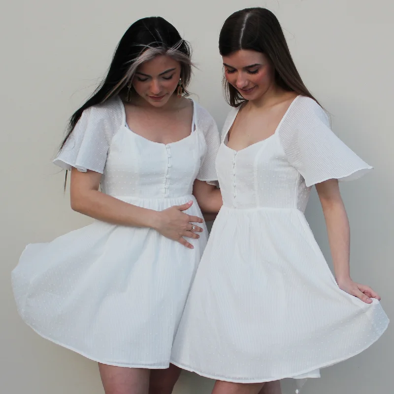 Button Detail Cotton Dress
