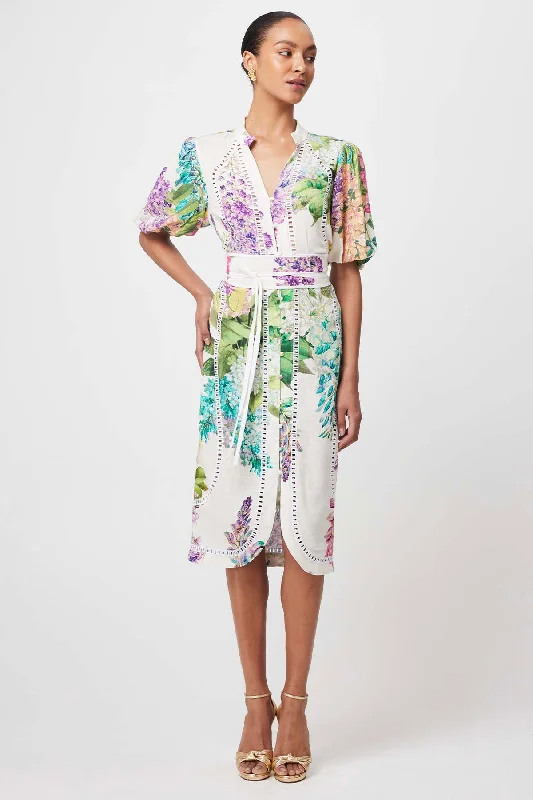 Carlyle Embroidered Dress Wisteria