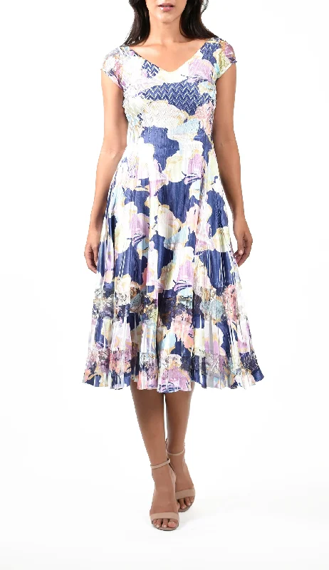 S/SLV V NECK DRESS