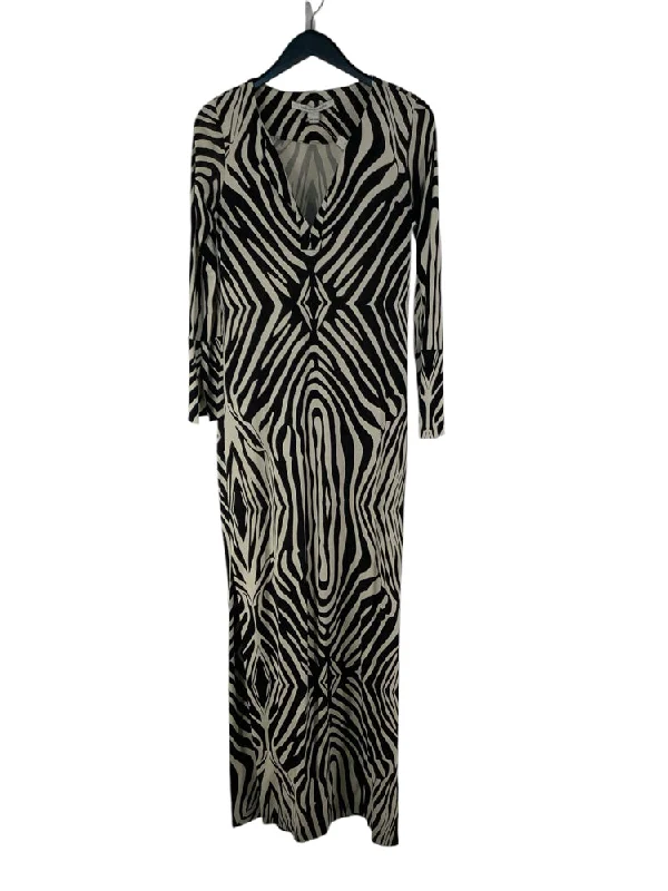 Diane VonFurstenberg Size 4 Black & Tan Dress