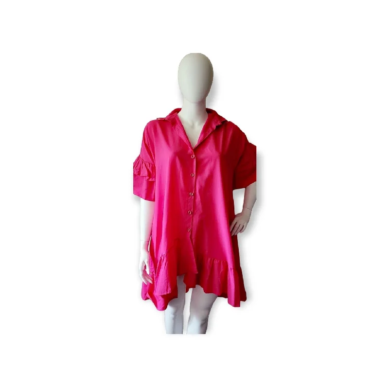 Ebony pretty pink frill dress