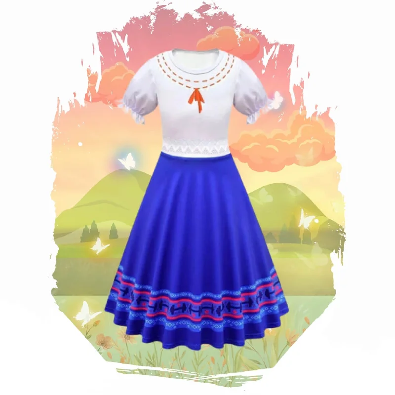 Encanto Luisa Dress and Bag - Disney Inspired Costume Dress-up Set, Encanto Inspired Dress