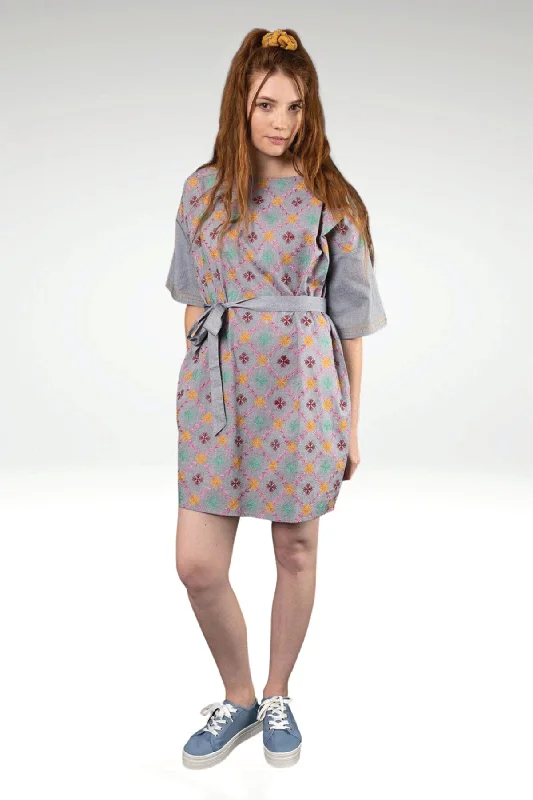 FEIROUZ EMBROIDERED DRESS