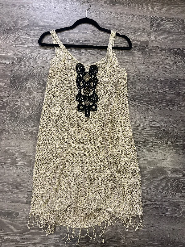 Free People Metallic Knit Gold Dress (Size XS)