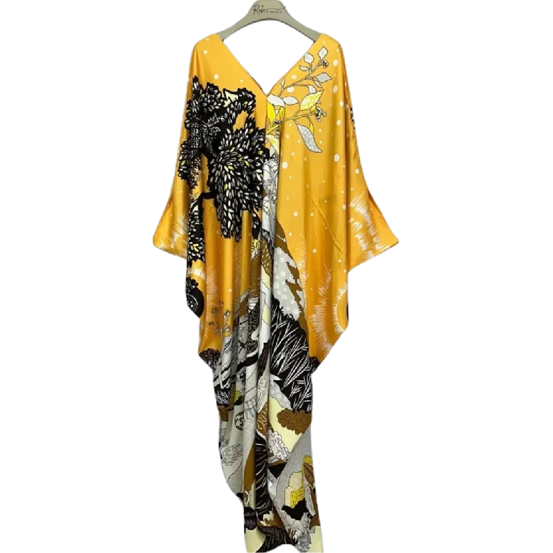 Golden Horizon Kaftan Dress