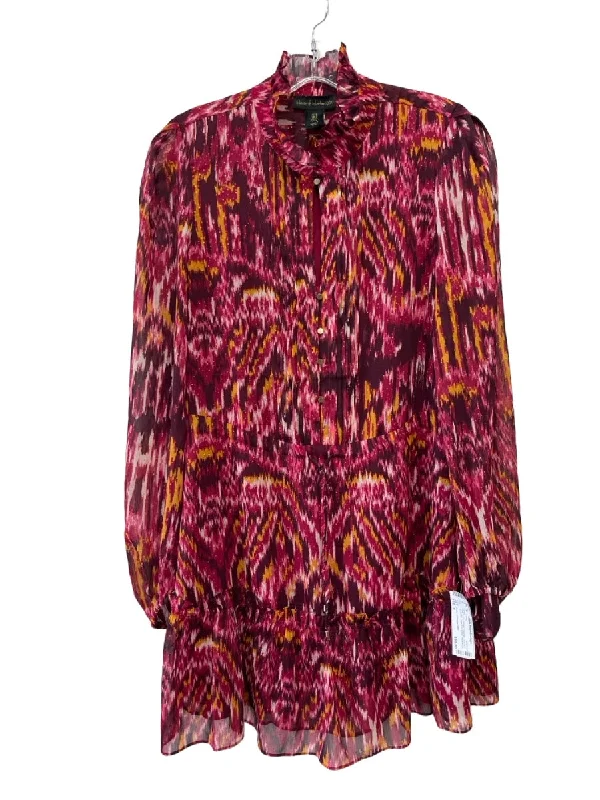 House of Harlow 1960 Size 4 Pink Purple Orange Polyester Abstract Dress