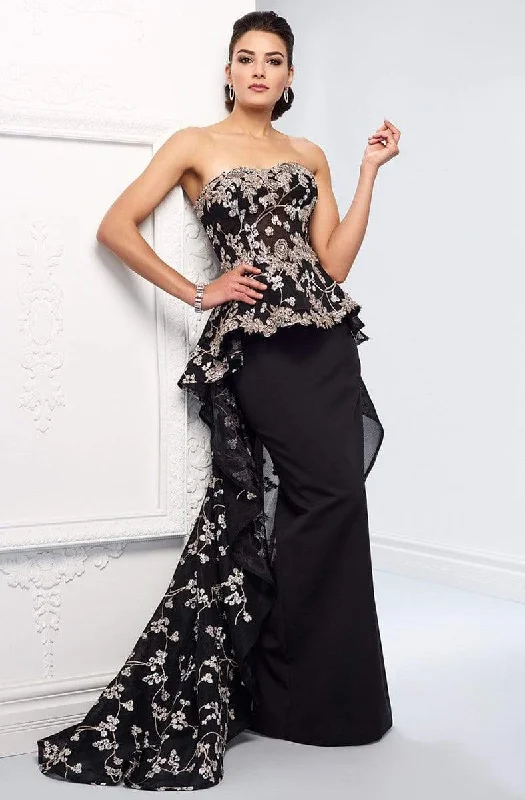 Ivonne D for Mon Cheri - 218D32W Strapless Peplum Evening Dress