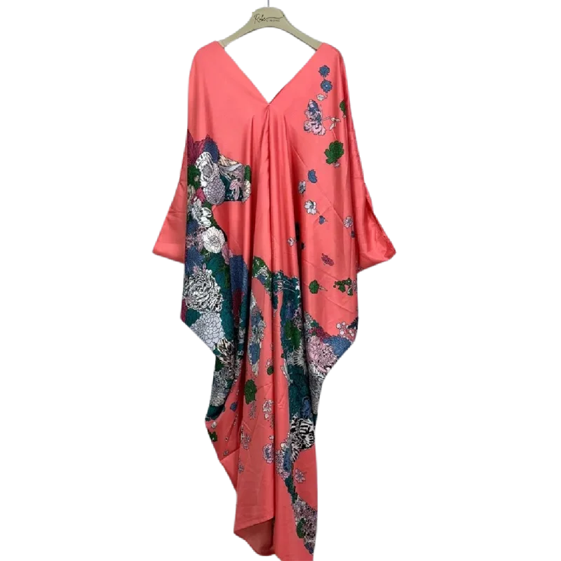 Luminous Petal Kaftan Dress