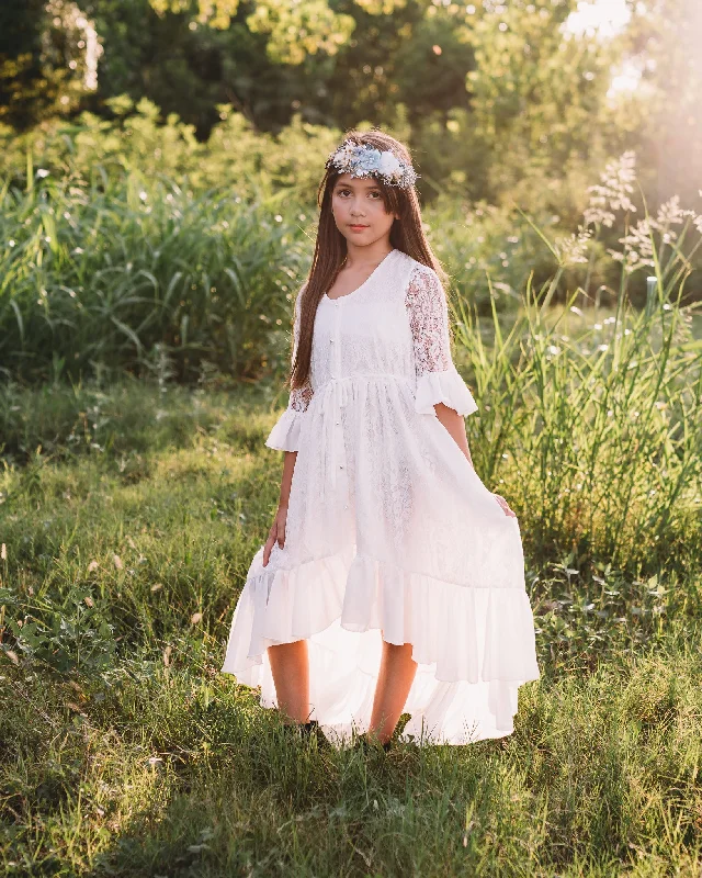 Mara Lace Dress in White