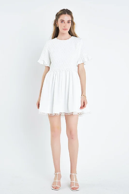 English Factory - Mixed Media Lace Dress