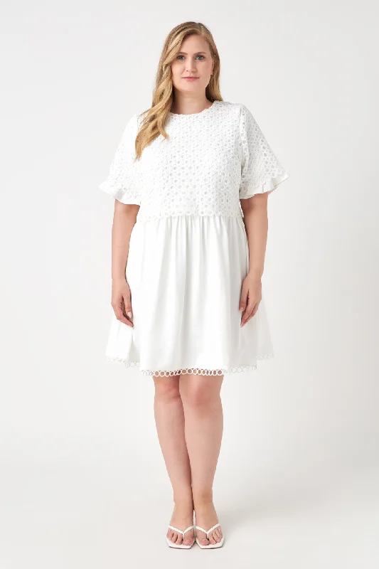Mixed Media Lace Dress
