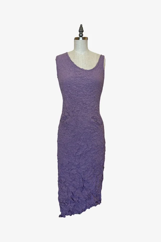 Moth Long Asymmetrical Dress | Lilac