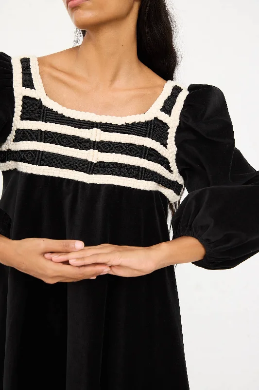 Velvet Corpetto Dress in Black