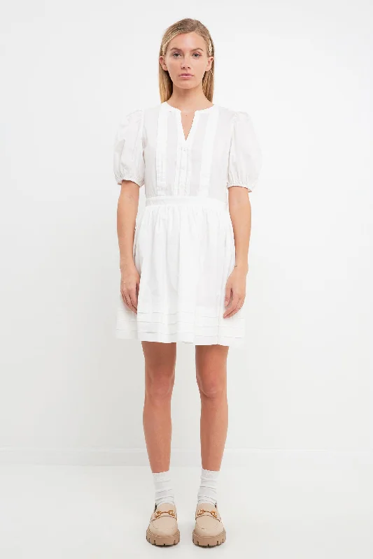 English Factory - Poplin Bib Fit & Flare Dress