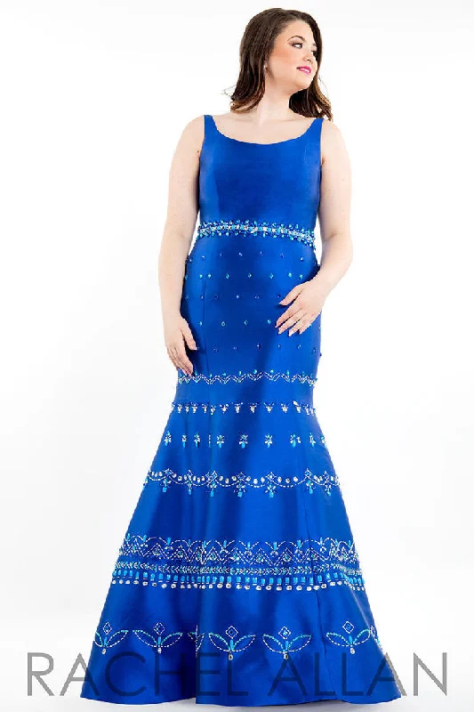 Rachel Allan Curves 7811 Royal Beaded Fit-N-Flare Dress