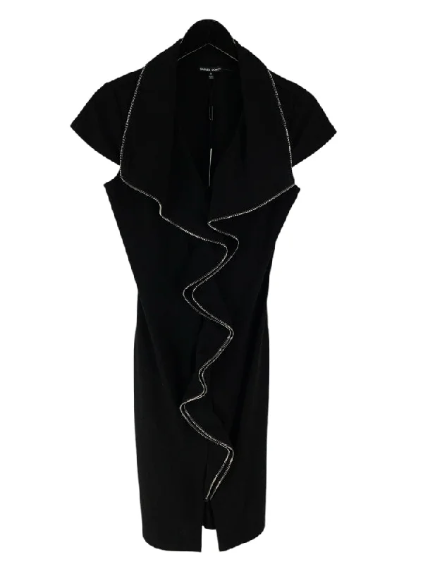 Samuel Dong Size M Black & Silver Dress