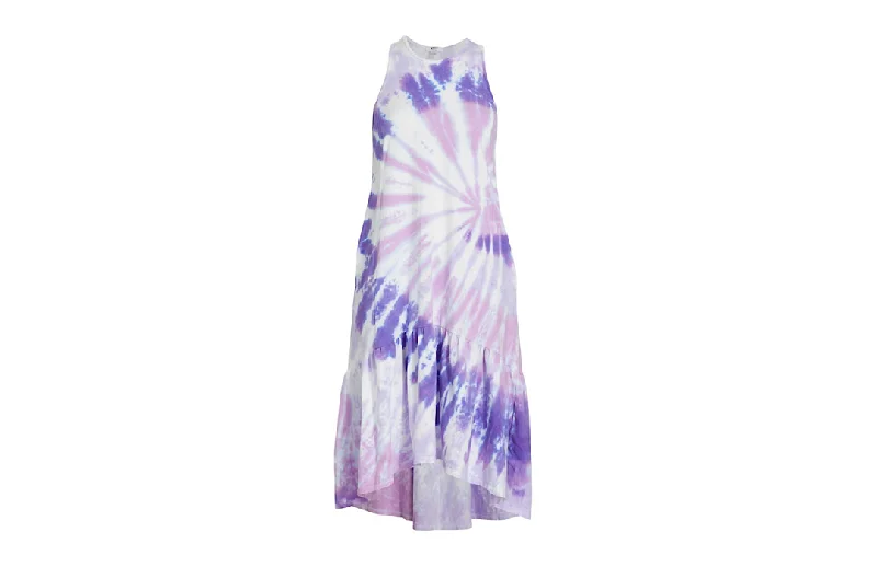 Adult Tie Dye Tank Dress in Purple