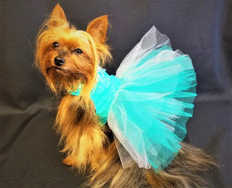 Teal Dog Harness Dress