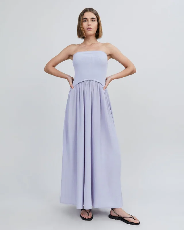 Strapless Soglio Dress Lilac Pastel