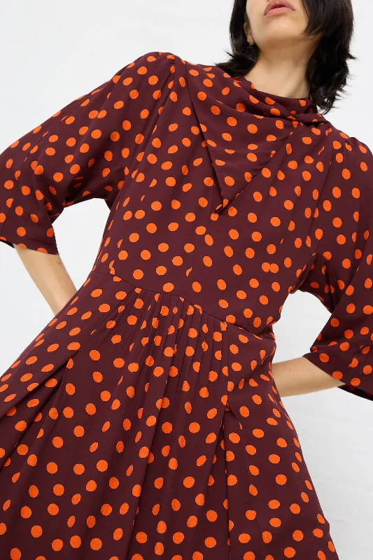 Dot Print Dress in Red