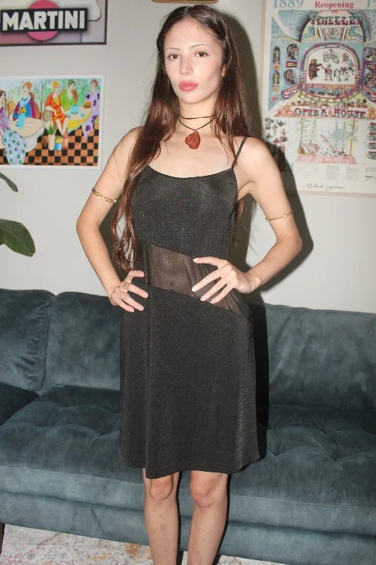 Vintage 90s Asymmetrical Mesh Dress