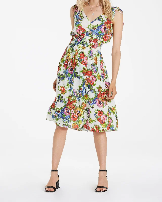 WESLIE CINCHED TIE DRESS ROSEY POSEY