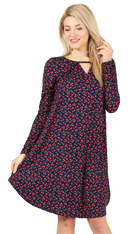 Navy Red Cherries